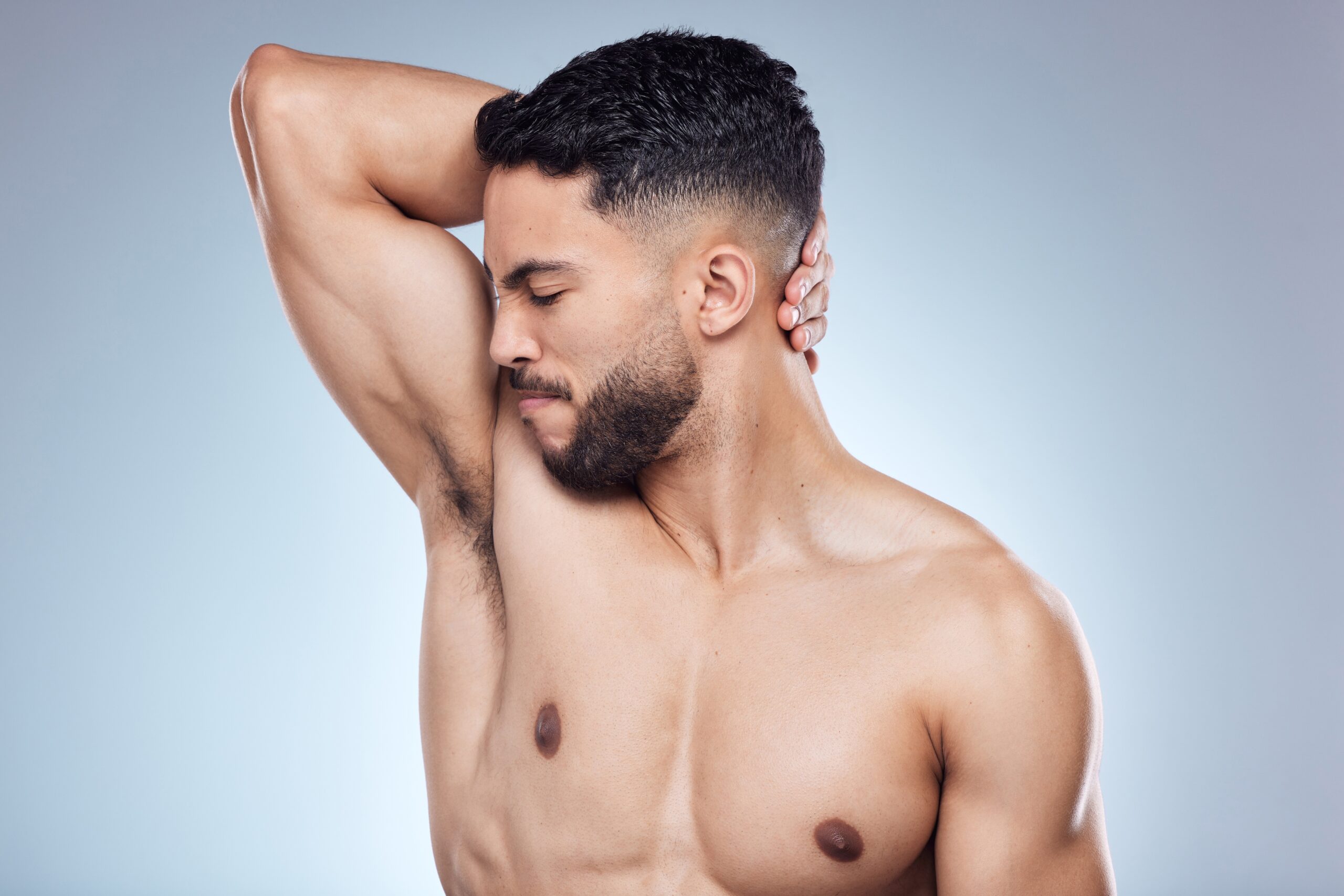 Man,,Armpit,And,Bad,Smell,For,Hygiene,With,Sweat,Problem